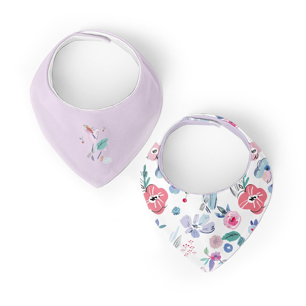 Paquet de 2 bavoirs bandana FLEUR 6 mois et +