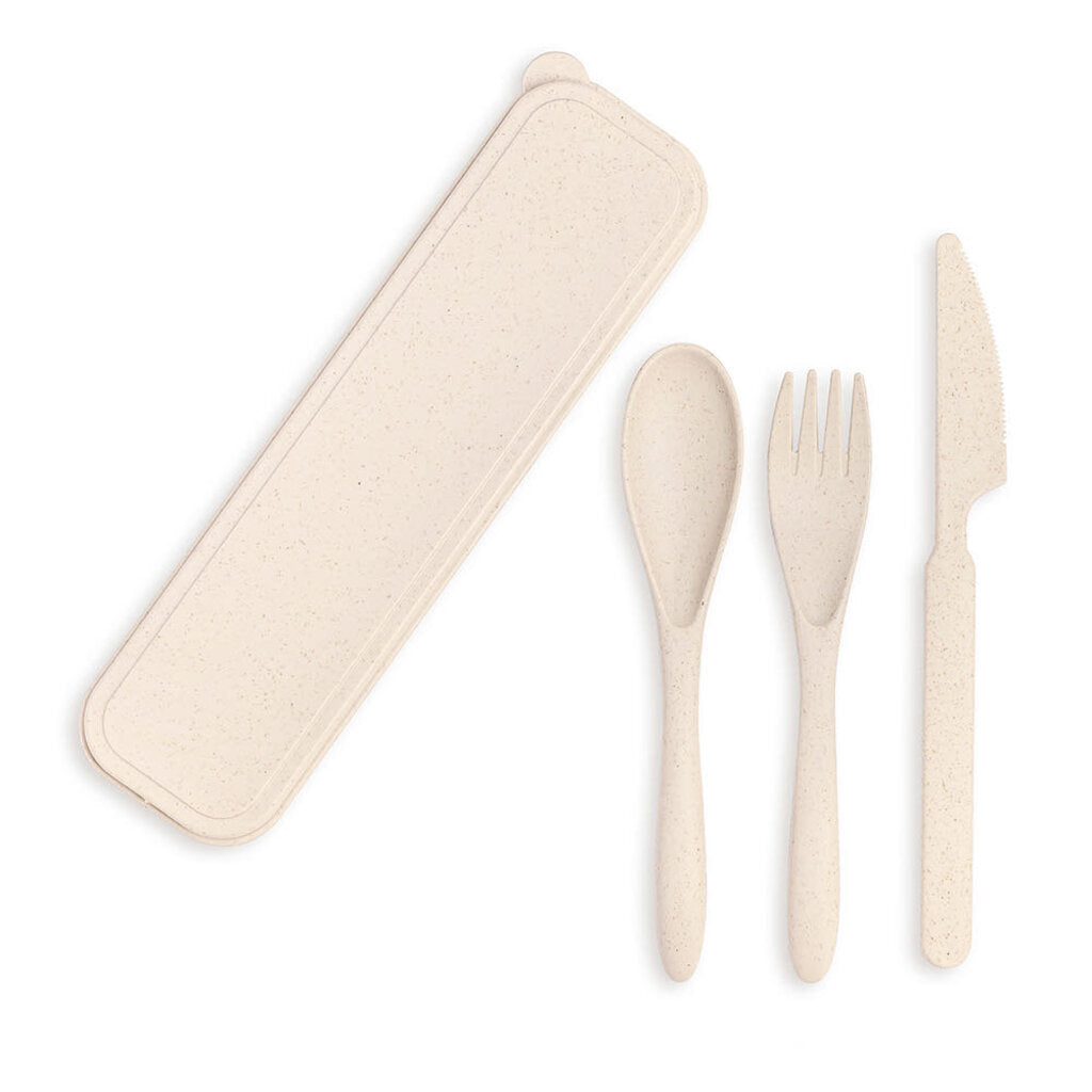 Ensemble de 3 ustensiles biodégradables BEIGE