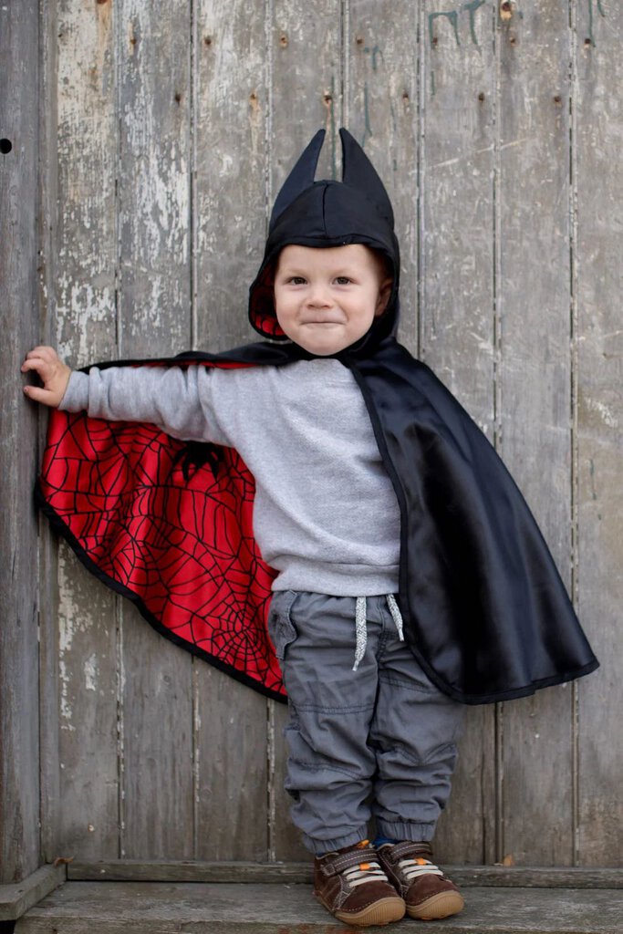 DEGUISEMENT 1 pc SPIDER / BAT cape REVERSIBLE 2-3 ans