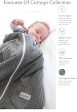 Charger l&#39;image dans la galerie, ORGANIC Dormeuse sac de couchage - cottage dream sleep sack - chevron 6-18 mois - 2.5 TOG
