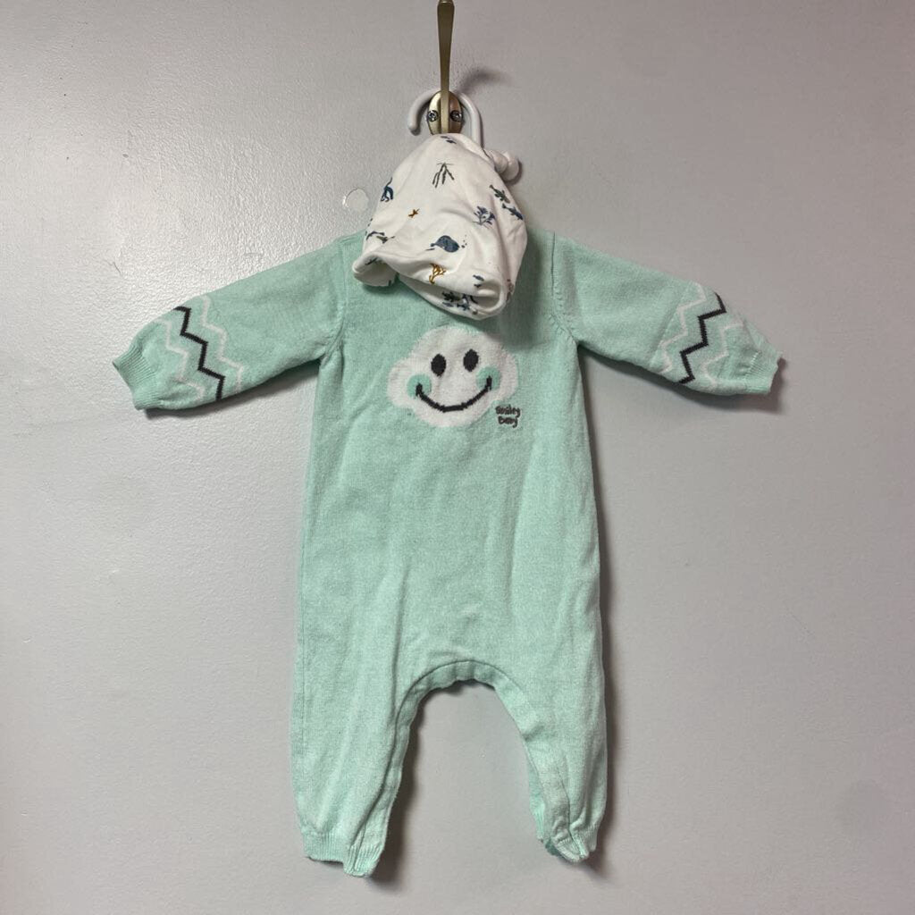 Jumpsuit tricot 3 mois AVEC bonnet PERLIN