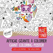 Charger l&#39;image dans la galerie, LES LICORNE Affiche géante à colorier
