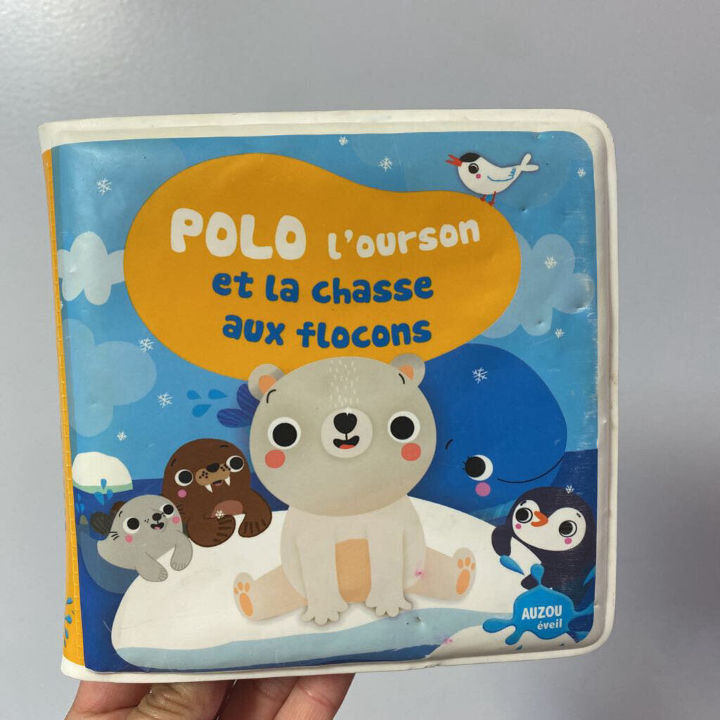 Livre pour le bain Polo l'ourson et la chasse aux flocons