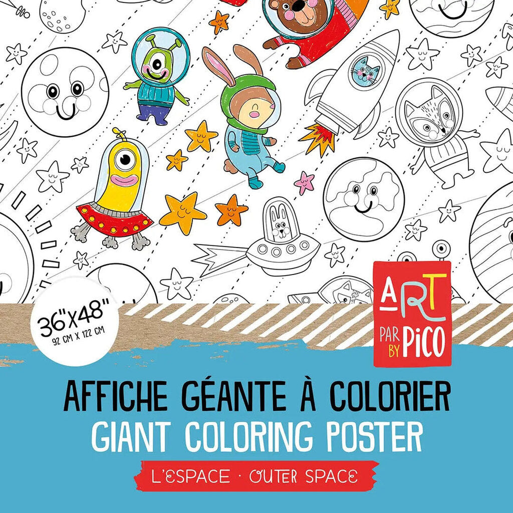 L'ESPACE Affiche géante à colorier