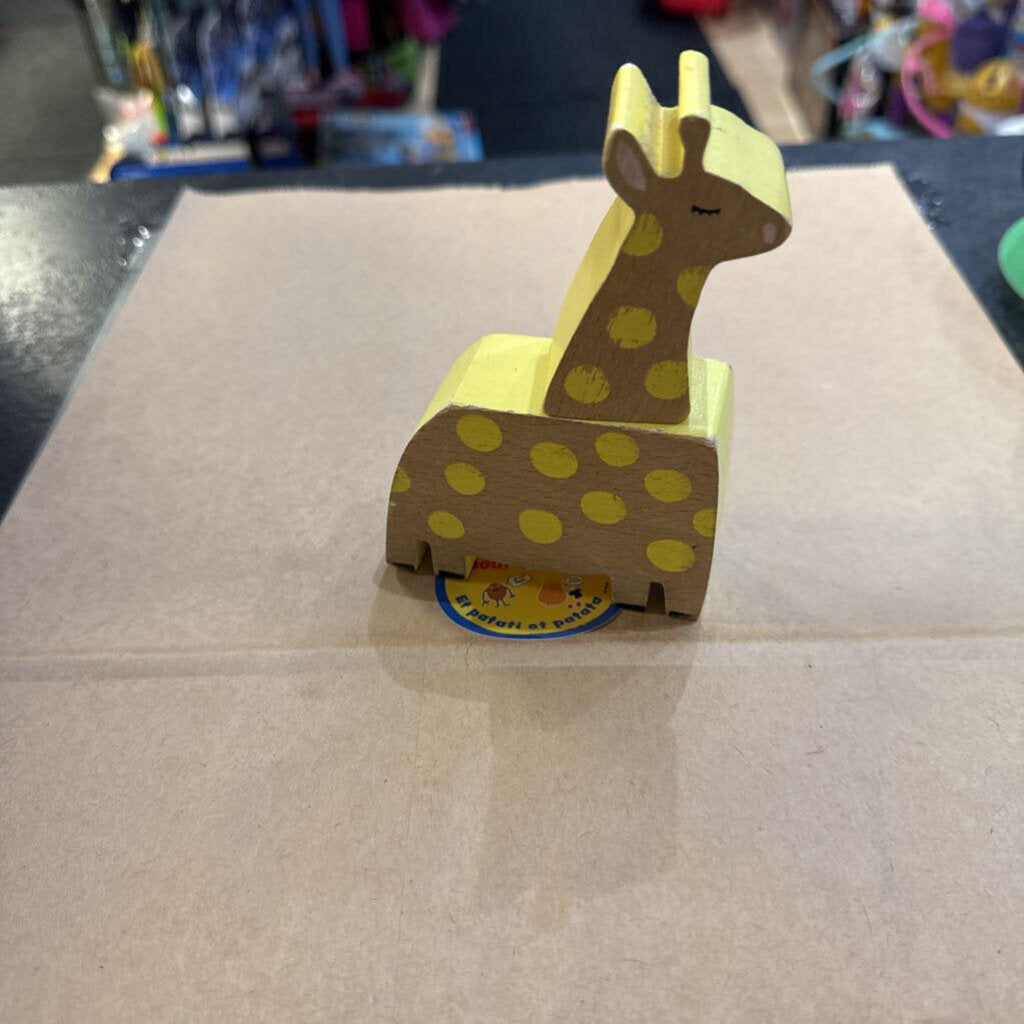 Petite girafe en bois en 2 pcs