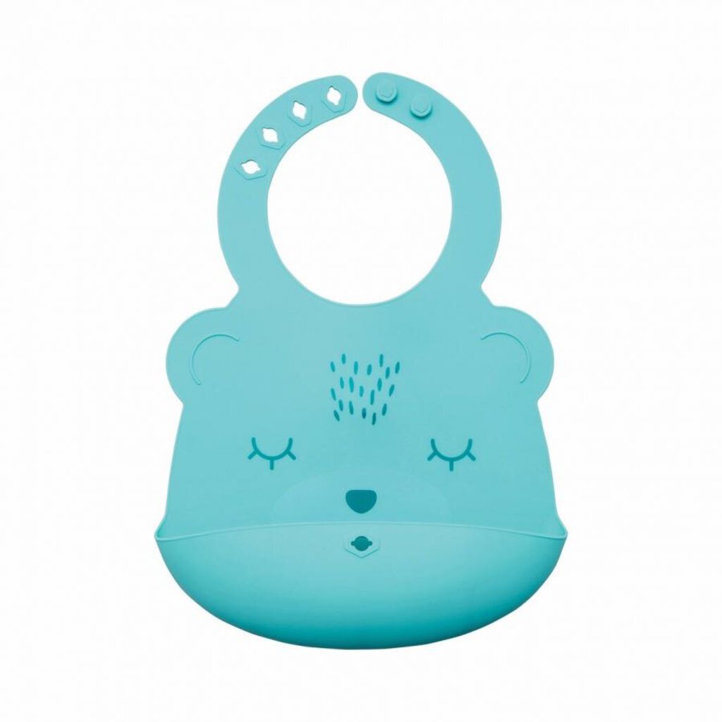 Bavoir en silicone OURS turquoise BEAR 4 mois +