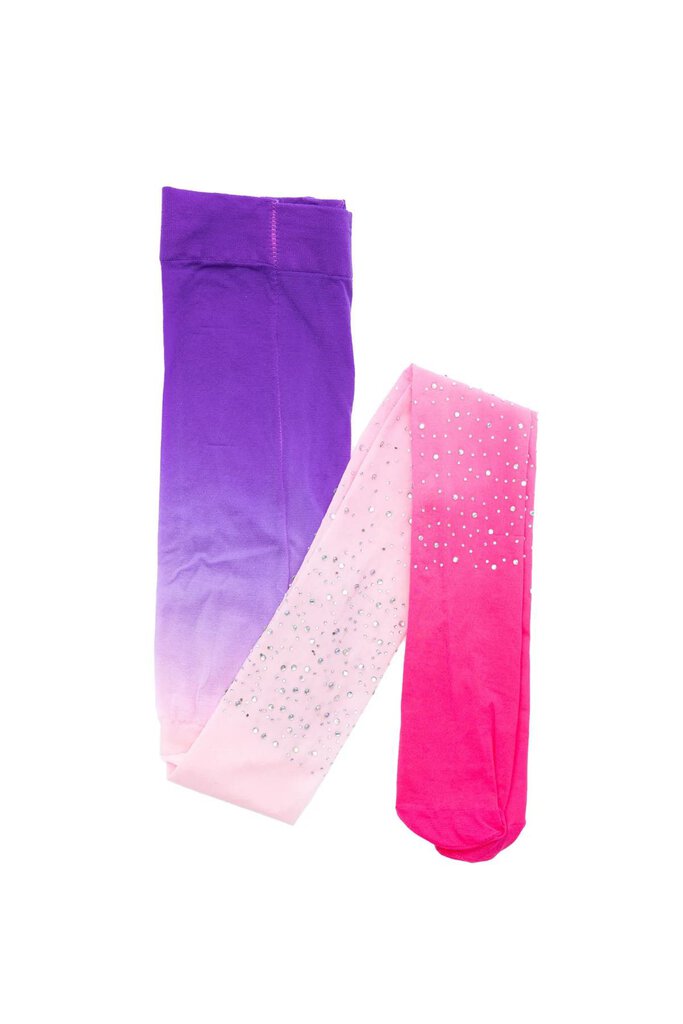 Bas collants strass - opaques et paillètes - ROSE FUSHIA 3-8 ans